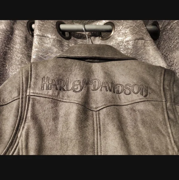 Harley Davidson Pierce Leather Biker Jacket Heavyweight Lambskin Moto b size xs - Picture 7 of 8